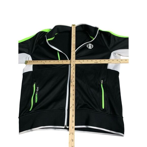 Nice Polo Sport Ralph Lauren Mens size large  Black Green Full Zip Performance J - Picture 10 of 10